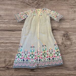 Kori America Women’s Floral Bohemian Duster Cardigan Kimono Size Large